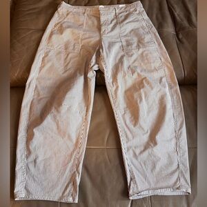 GAP Factory Striped Wide Leg Pants - Cream and Brown 30$